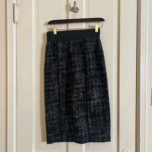 Halogen wool pencil skirt in a black and white (lined) size 2